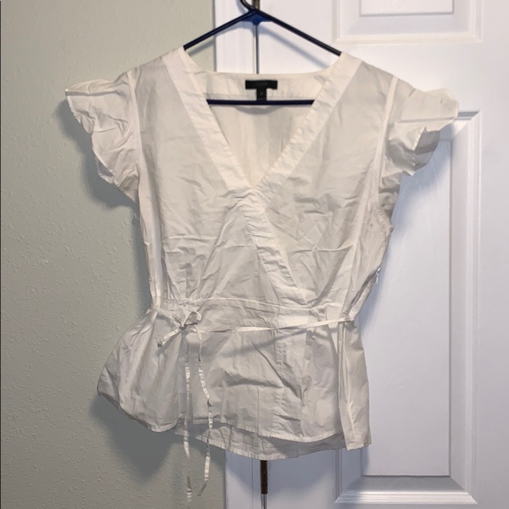 J Crew Peplum White Shirt